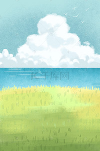 彩色圆弧背景图片_彩色创意草地环境风景背景