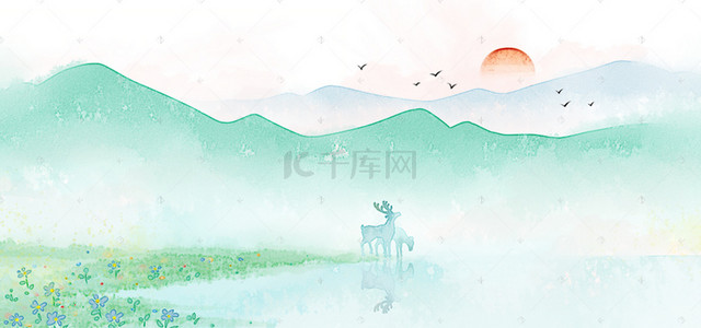 创意文化宣传背景图片_简约中国风创意水墨背景