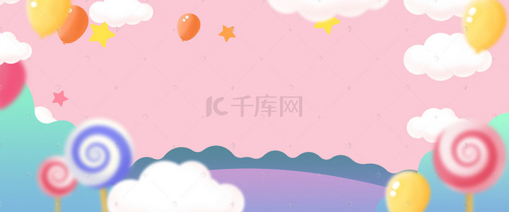 淘宝少女粉嫩甜美唯美节日banner