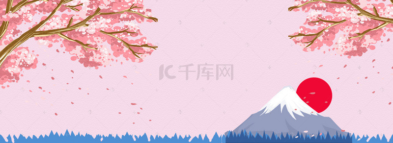 粉色淘宝banner背景图片_淘宝浪漫粉色海报背景