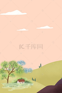 清明节扫墓踏青背景