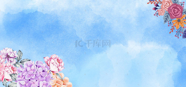 佛手logo背景图片_文艺小清新婚礼海报背景素材