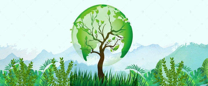 绿色地球环保背景图片_绿色422世界地球日背景