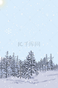 暖冬钜惠白色雪花雪花产品上新小清新背景