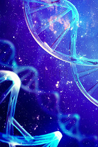 梦幻背景元素背景图片_蓝紫色梦幻分子结构图案H5背景元素