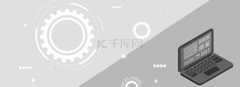 科技金融灰色质感电商淘宝banner