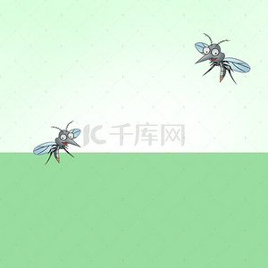 蚊子卡通背景图片_绿色简约渐变防蚊液PSD分层主图背景素材