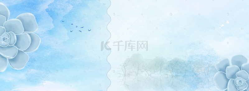 冰雪背景背景图片_十一月你好唯美小清新蓝色banner