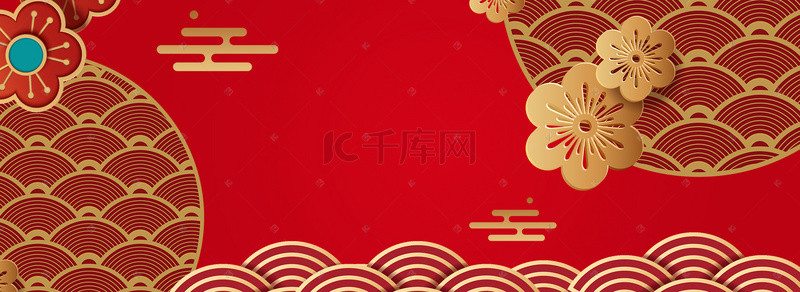 猪年背景图片_2019猪年新年烫金淘宝海报背景