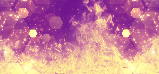 金波碎片背景图片_梦幻碎片火焰紫色背景素材