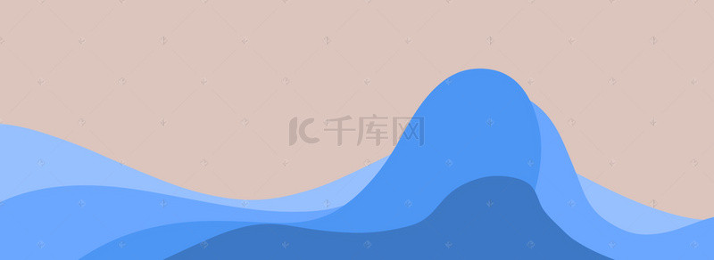 夏日波浪背景图片_创意几何鼠绘夏日波浪水纹背景