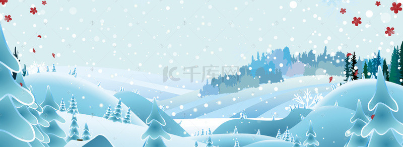 冬季背景卡通素材背景图片_冬季立体背景素材