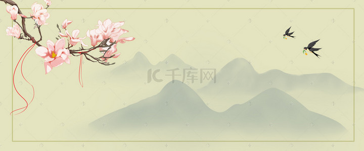 中国风背景促销banner