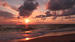 海滩海岸黄昏落日高清实拍