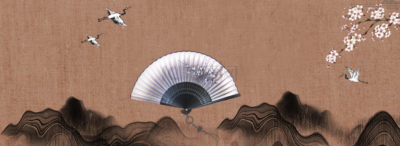 中国风古风传统山水背景图片_中国风古风艺术相声扇子背景