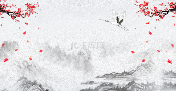 冬季节气大雪背景图片_中国风大寒背景海报