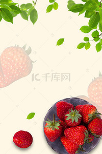 草莓采摘背景图片_采摘活动海报背景素材