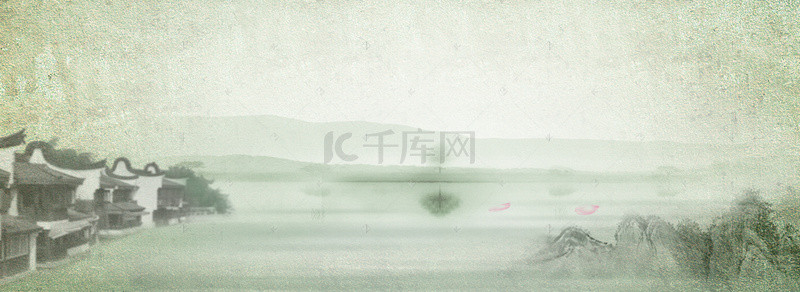 中国风山水墨画背景素材