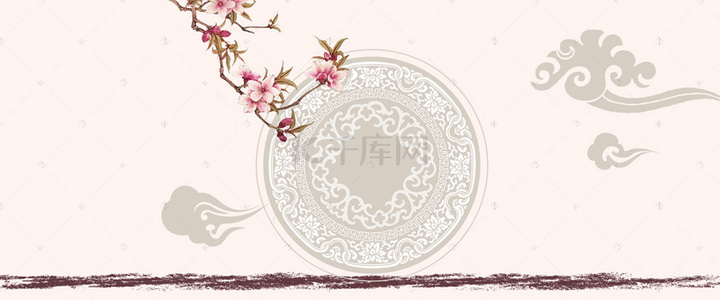 古典水墨传统花纹背景图片_古典传统花纹中国风海报背景素材