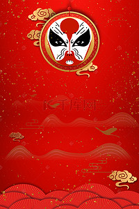 中国文化古风背景图片_传统文化戏曲曲艺脸谱背景