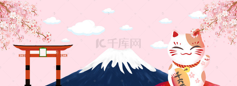日本模板背景图片_日本旅行广告背景