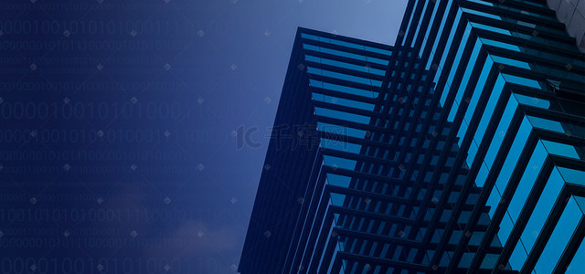 蓝色大气企业模板背景图片_蓝色大气商务banner背景