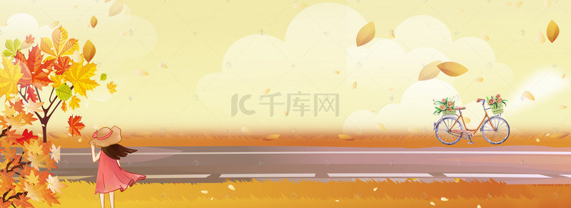 秋天创意合成背景图片_创意合成秋天背景