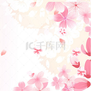 粉色花瓣背景海报背景图片_浪漫粉色花瓣背景