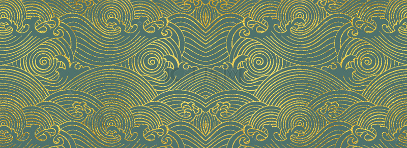 绿色复古中式烫金风底纹背景