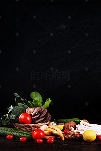 有机蔬菜素材背景图片_创意绿色有机蔬菜高清背景