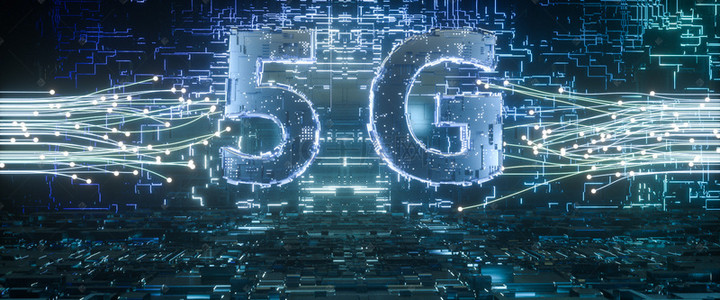 氢能时代logo背景图片_蓝色5g科技智能时代芯片