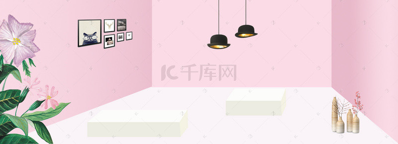 简约家电海报背景图片_居家简约风格洗衣机家电海报banner