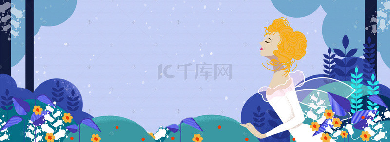 三八女王节花背景图片_春天妇女节女王节花框电商淘宝背景