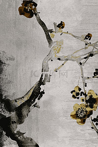时尚图案图案背景图片_中国风水墨植物文艺家居地毯图案可直接使用