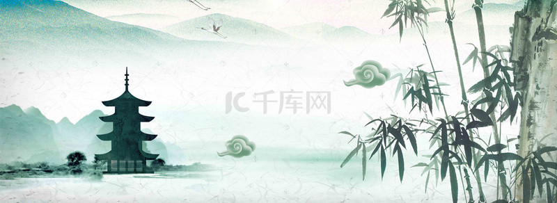 中国风复古古风海报背景背景图片_淡雅古风海报背景