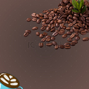 绿色主图直通车图背景图片_浓香咖啡食品促销PSD分层主图