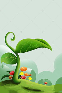 大自然植物背景图片_卡通春天植物背景下载