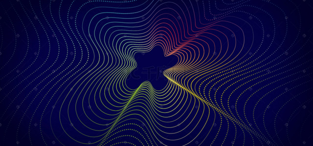 炫彩几何科技背景背景图片_科技感粒子扩散线性炫彩背景