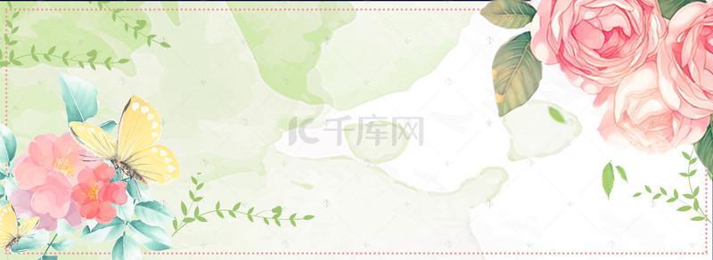 温馨中国风背景图片_花朵温馨女生节海报背景