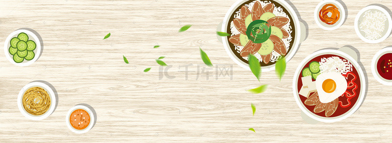 木板海报美食背景图片_美食大作战文艺木纹棕色背景