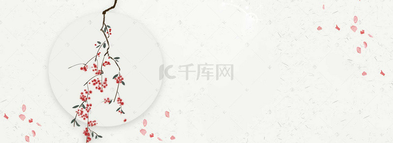 唯美荷花背景背景图片_禅意古风中秋banner