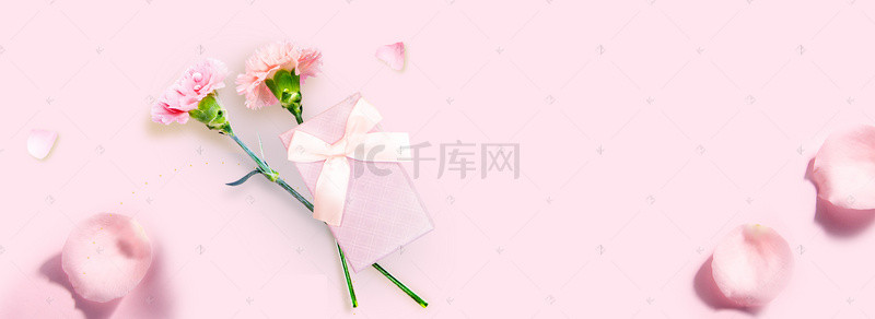花朵礼盒背景图片_母亲节促销背景图