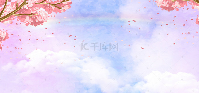 三八妇女节设计背景图片_38妇女节梦幻浪漫文艺蓝色banner