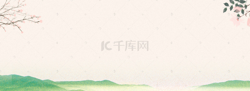 淘宝天猫服装淡黄色简约清新banner