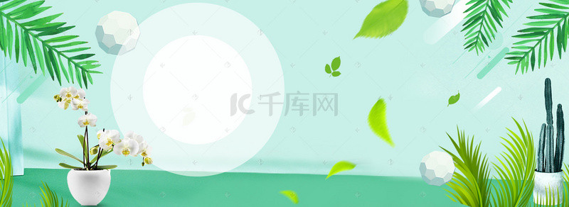 夏季清爽促销背景图片_清新夏季清爽花朵唯美植物背景