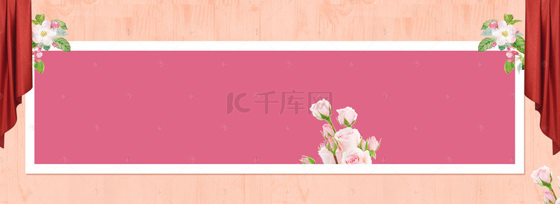 新款服装背景图片_服装销售粉红色背景简约风海报banner