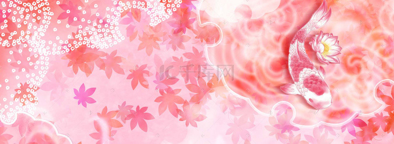 樱花花瓣背景图片_创意合成中国风背景