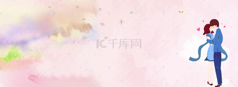 节日情侣背景图片_清新情侣banner