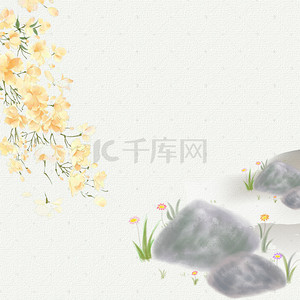 水墨中国风植物背景图片_中国风水墨食品促销PSD分层主图