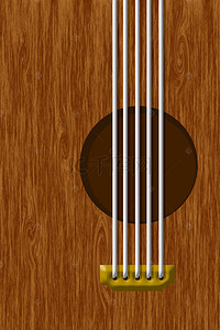 吉他乐器风格木板海报
